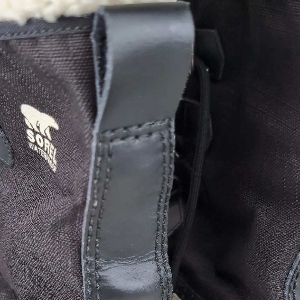 Sorel Black Waterproof Lace-Up Boots Women Size 8 - Picture 6 of 9